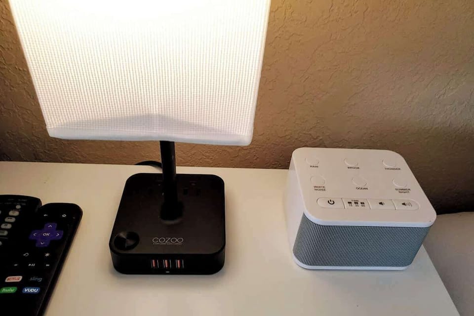 A complete line of accessories throughout the unit. Sound machines in each room. Nightstand lights that have 3 USB plugs + 2 outlets on each side of the bed, iron, and ironing board, hairdryers in each BA