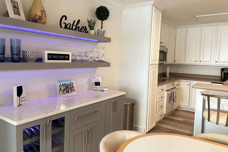 New Bar area and open kitchen.