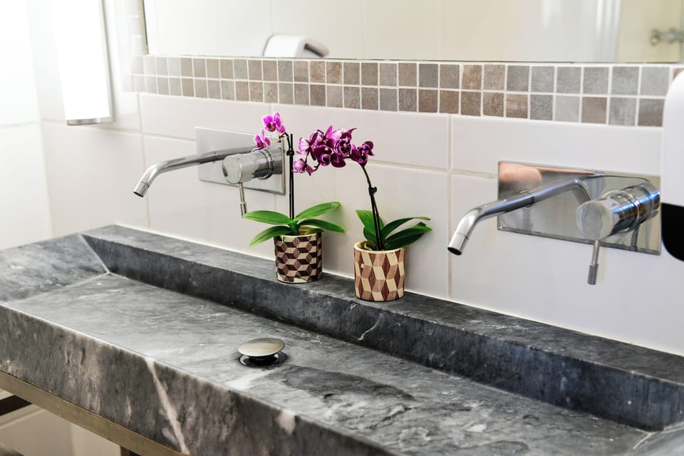 Junior Suite, Garden View | Bathroom | Free toiletries, hair dryer, soap, shampoo