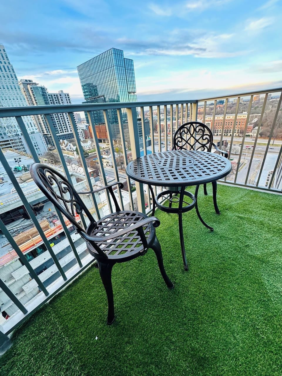 A Private balcony to take in these amazing views during the day.

Enjoy a cup of gourmet coffee or hot tea while getting some fresh air.
