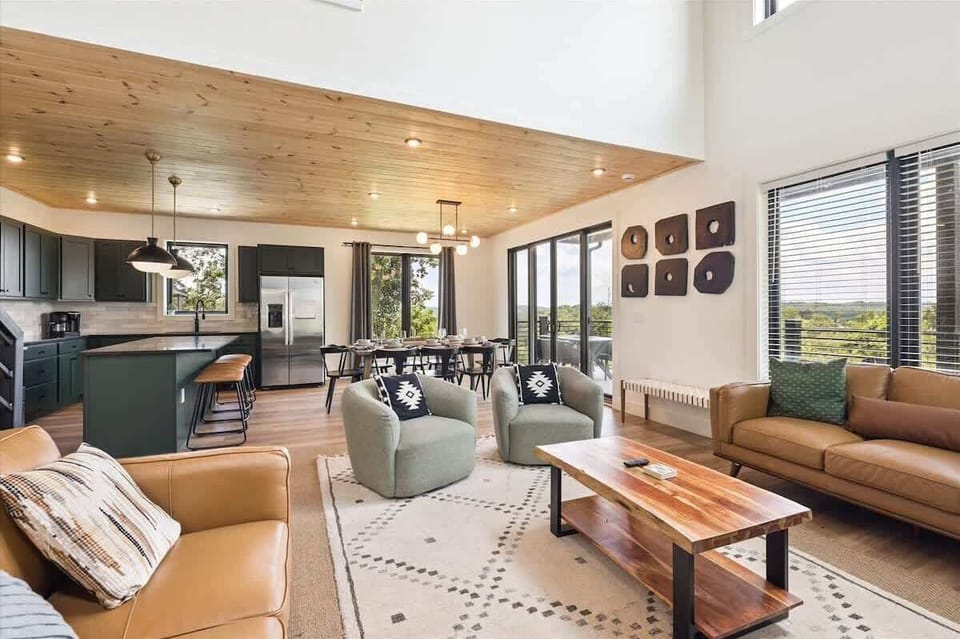 Sunlit space with stylish furnishings and a view that invites relaxation!