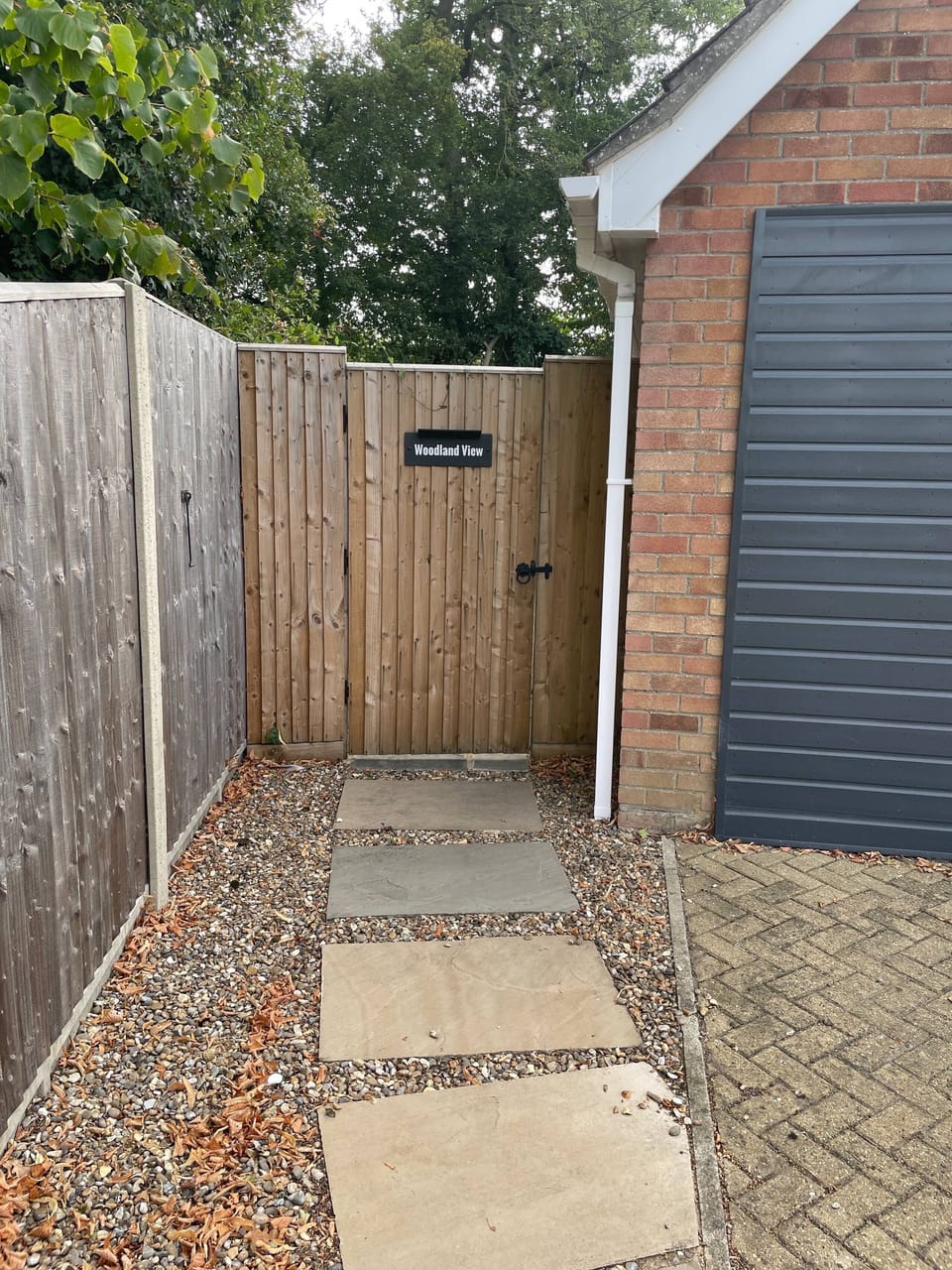 Gate access to entrance and courtyard garden