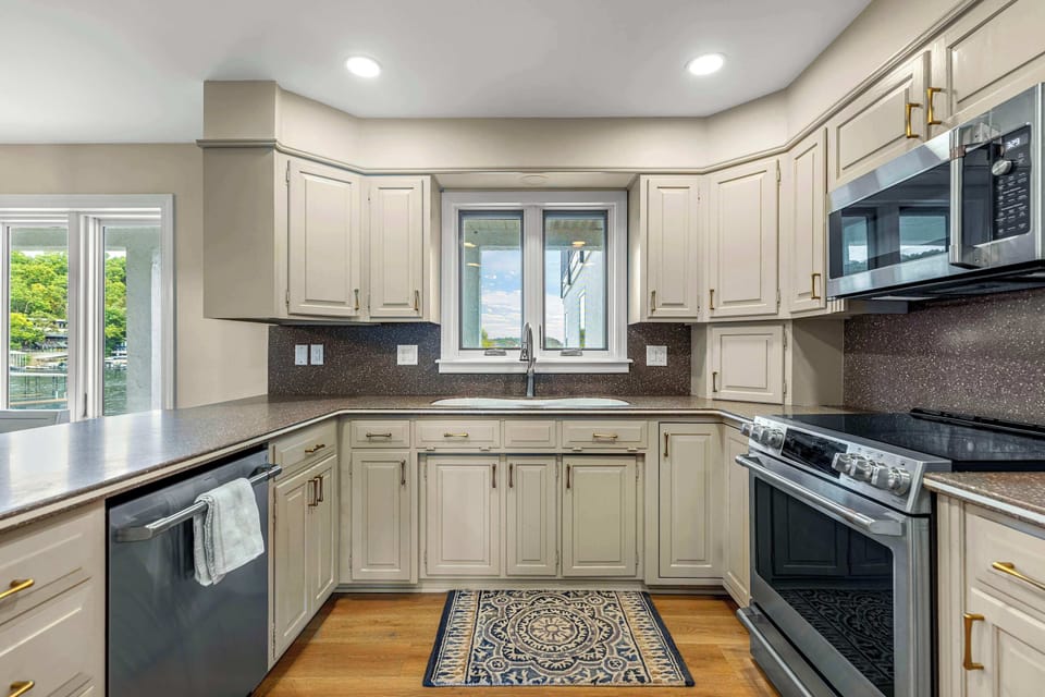 Enjoy the convenience of a fully equipped kitchen complete with stainless steel appliances and plenty of space to cook and gather.