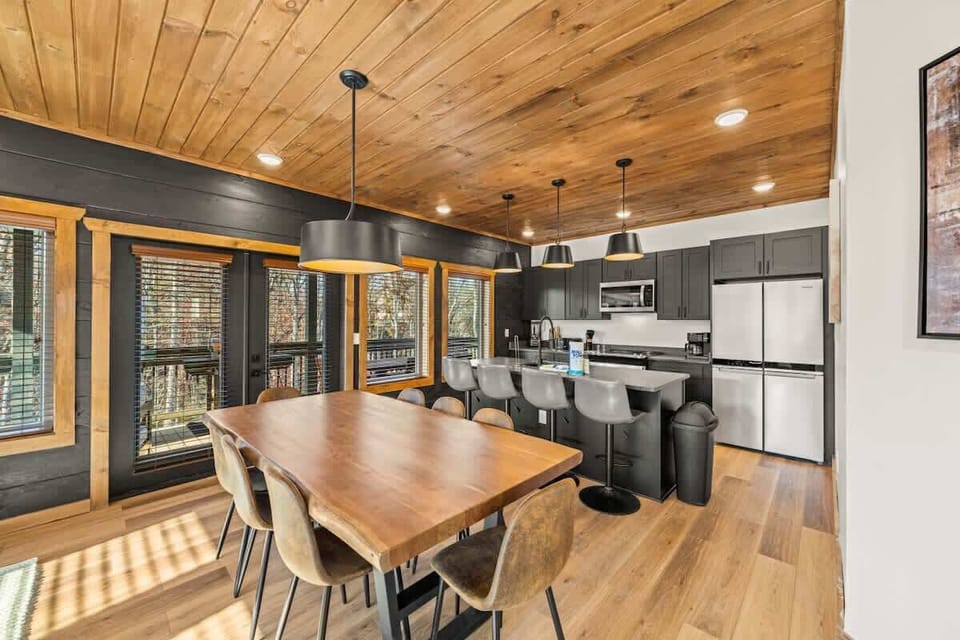 Dining and kitchen area located on the main level. 