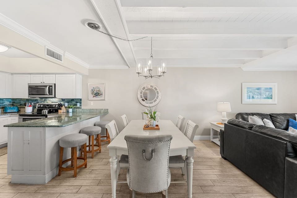 Enjoy your meals at the large dining table
