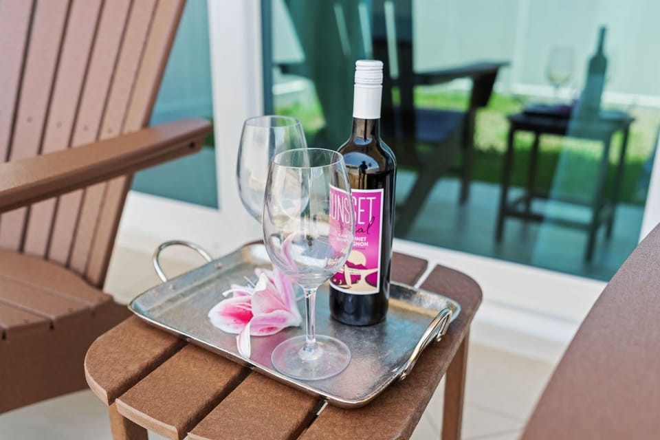 Unwind on the patio with a coktail in hand