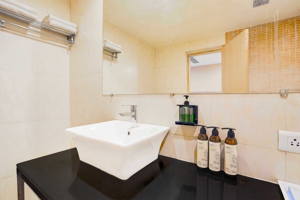 Towels, soap, shampoo, toilet paper