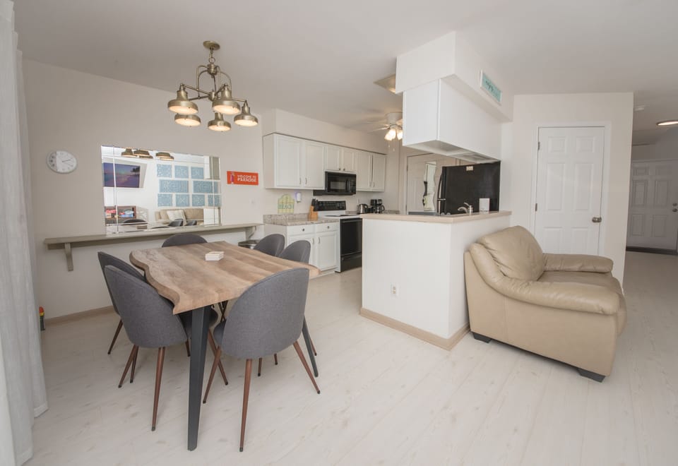 Dining room and kitchen