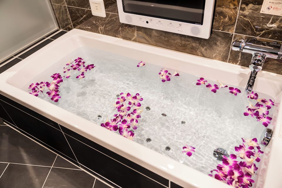 Hair dryer, bathrobes, slippers, bidet