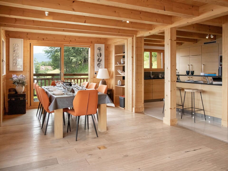 Furniture, Flooring, Interior Design, Wood, Chair, Floor, Table, Kitchen & Dining Room Table, Ceiling, Dining Room