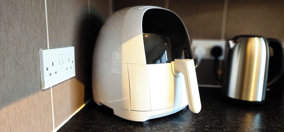 A modern air fryer—perfect for whipping up quick, crispy dishes with minimal fuss, for those nights in where you want something quick and easy.