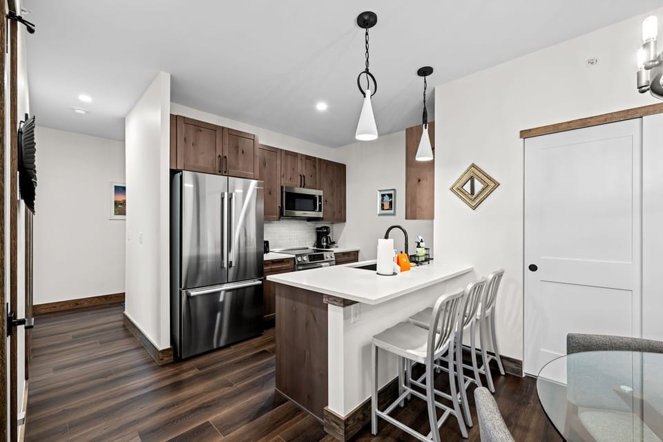 Whip up your favorite meals in this beautifully designed kitchen