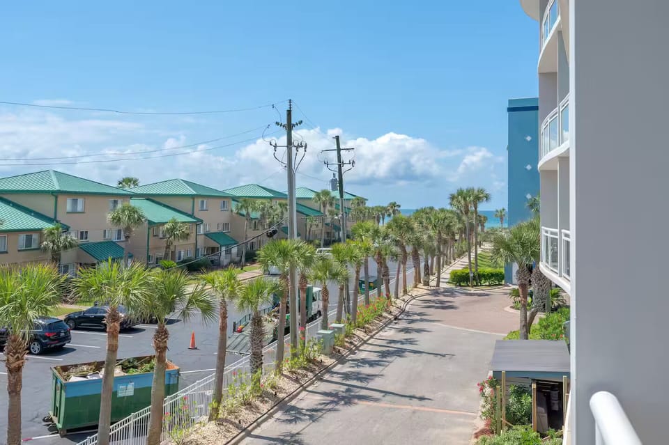 View from balcony looking towards the Gulf