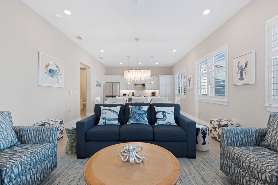 Elegant living and dining.