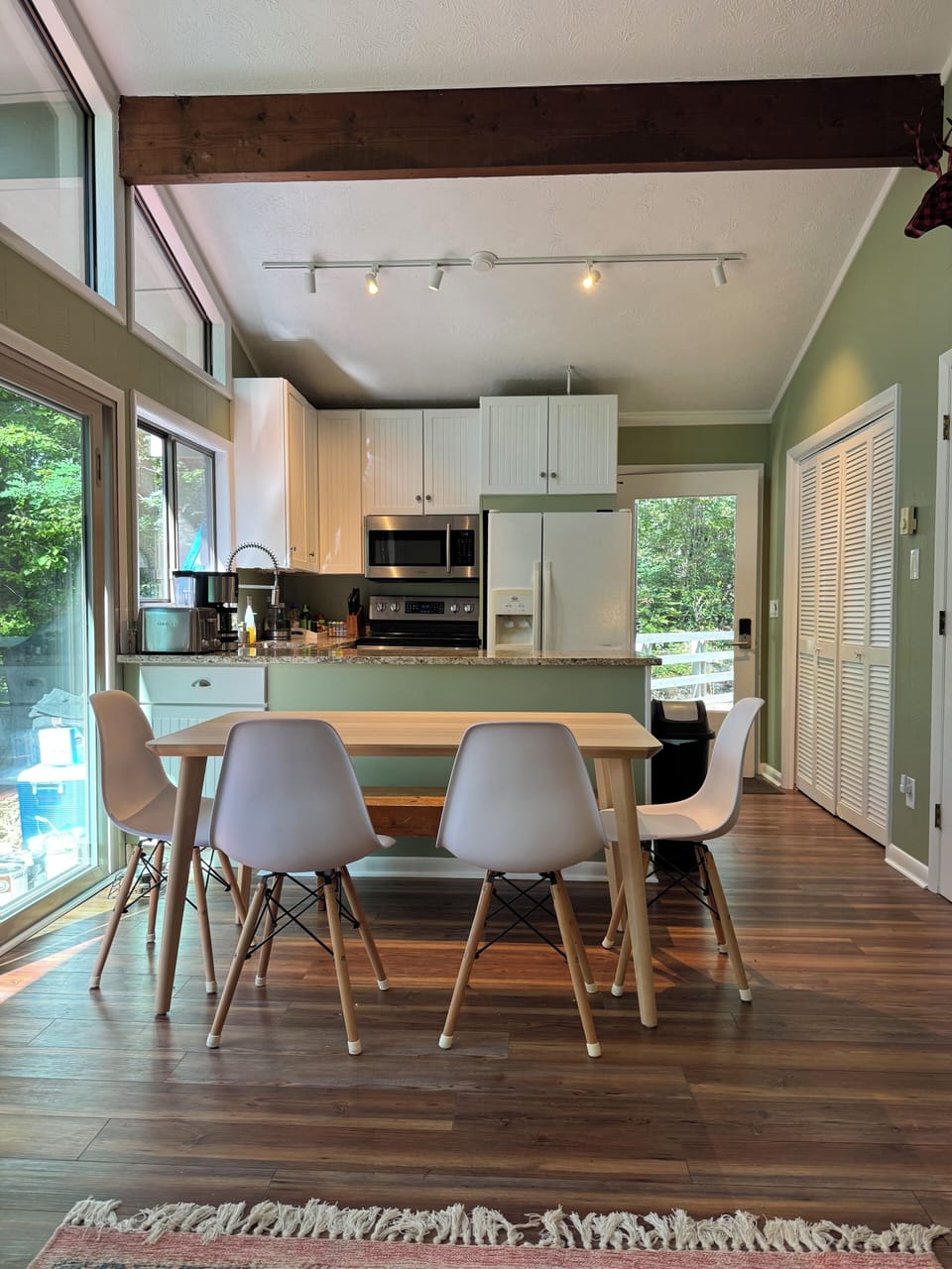 Dining area and kitchen.