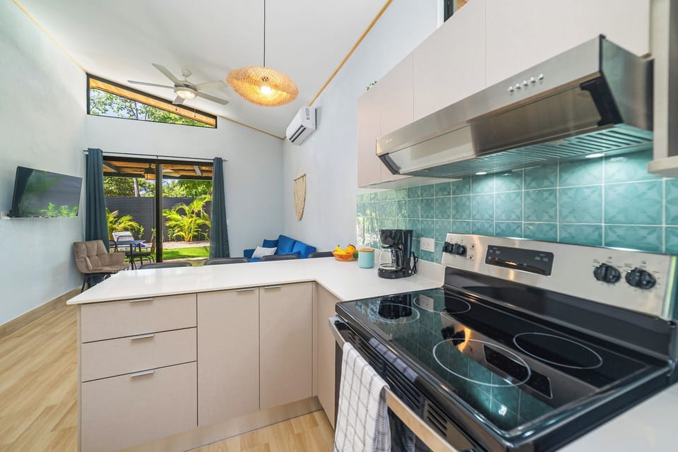 Bright living area with open kitchen