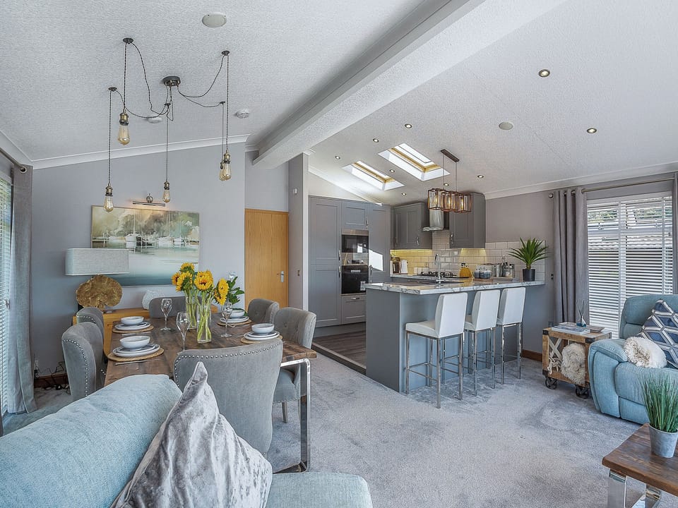 Open plan living space | 36 at the Sanctuary - Sanctuary Lodges, Rhosfawr, near Pwllheli