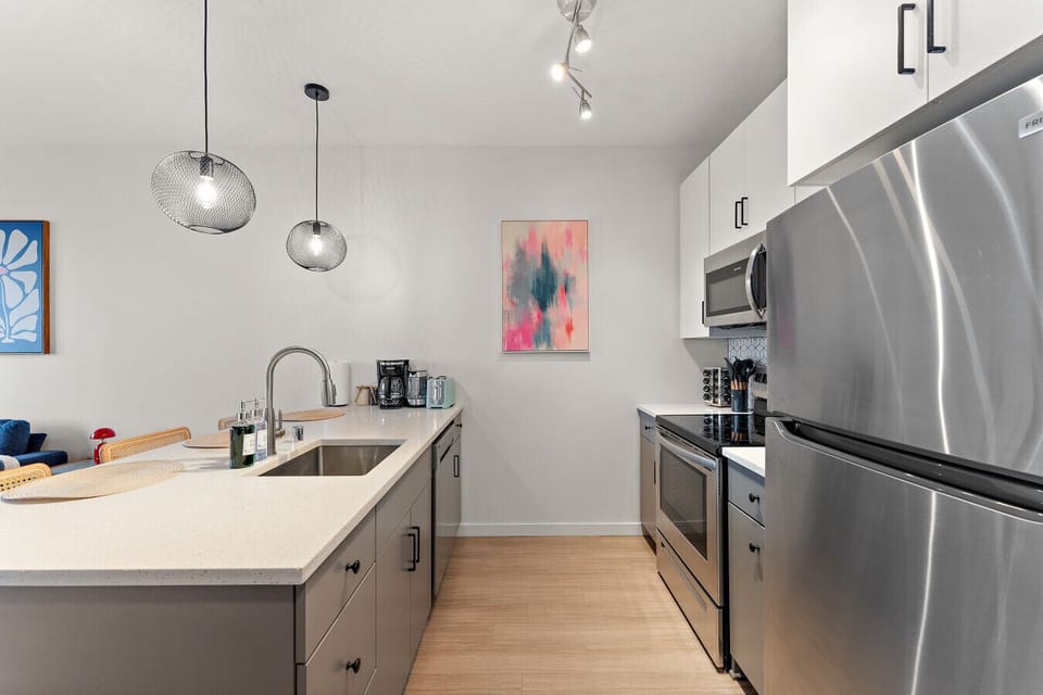 Modern appliances and stylish decor make this kitchen a culinary playground!