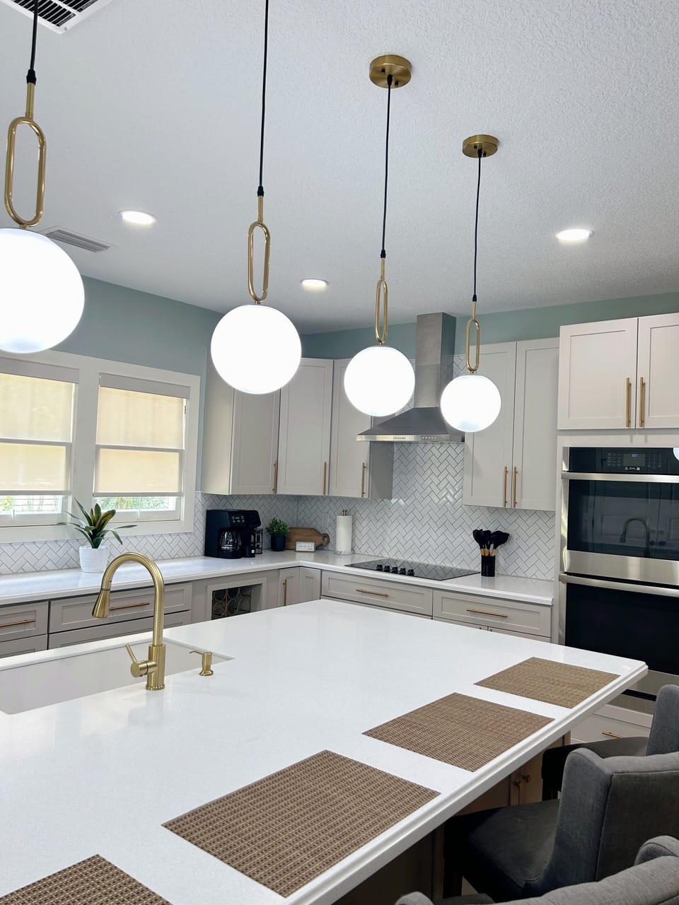 Fully equipped kitchen with everything you need to cook for a group.