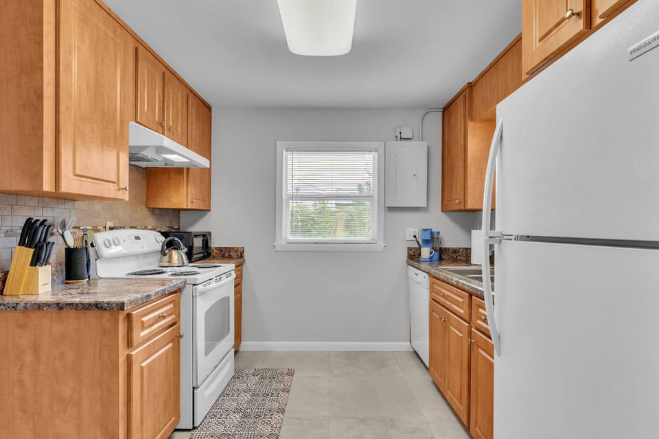 A clean kitchen space for your everyday meals.