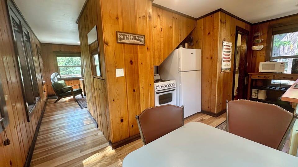 View from kitchen to living area