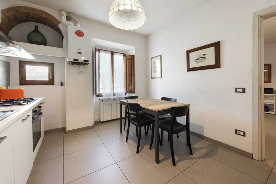 Family Apartment | Private kitchen | Fridge, microwave, oven, stovetop