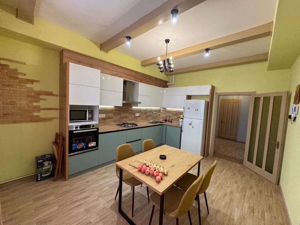 Luxury Apartment, Balcony, Sea View | Private kitchen | Full-size fridge, microwave, oven, stovetop
