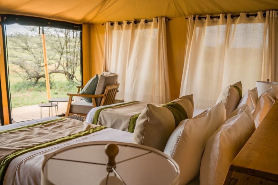 Family Tent | In-room safe, desk, laptop workspace, blackout drapes