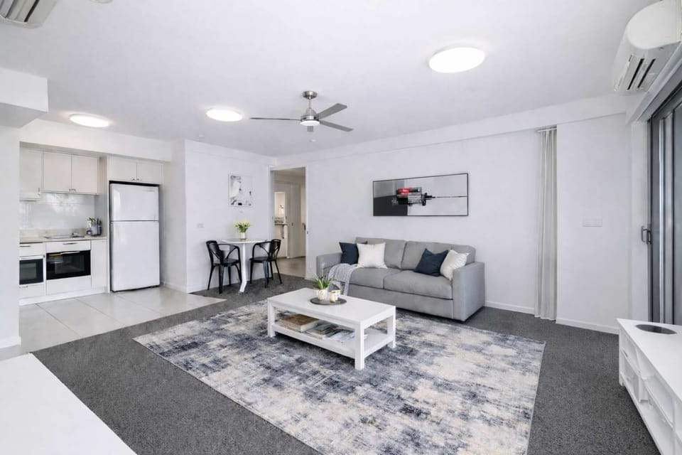 Open-plan living area with lounge and dining space