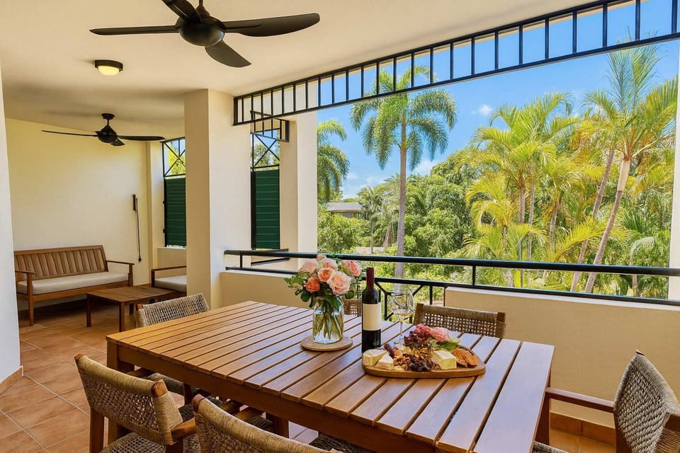 Private balcony for indoor–outdoor dining