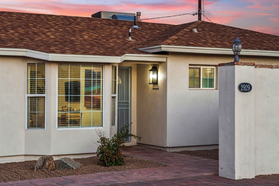 View of the front of the house with your private entrance to the home.