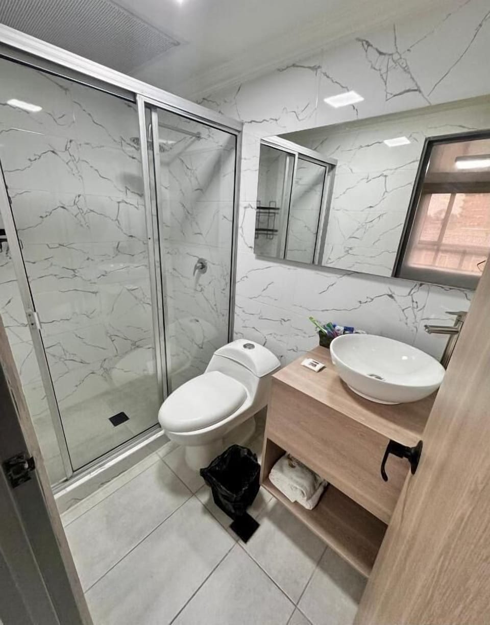 Towels, soap, toilet paper