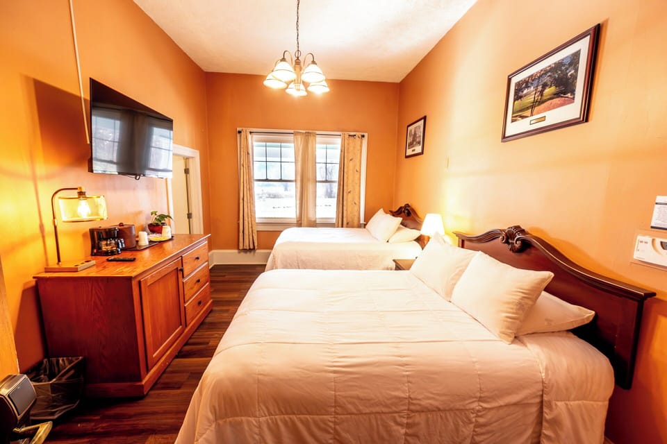 Settle into crisp linens after a day of exploring nearby.