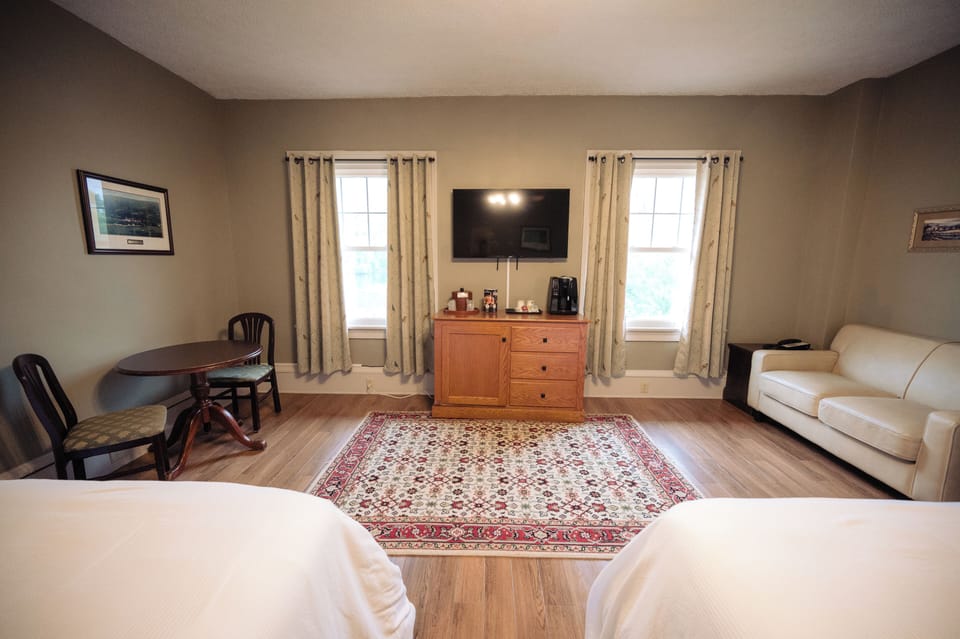 Kick back together with comfy seating and easy TV viewing