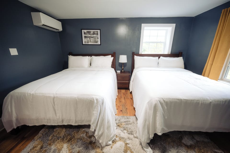 Settle in with roomy beds and soft, calming colors
