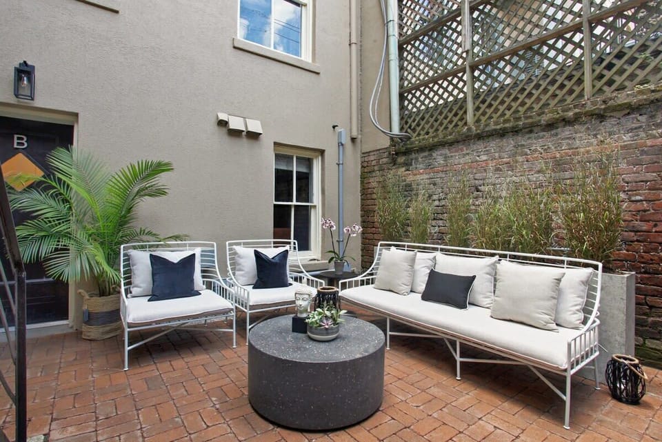 Courtyard | Shared Outdoor Courtyard with Outdoor Sofa and Seating | Ground Floor