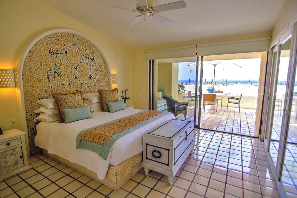 Sweet dreams by the sea. Main bedroom with ocean views. 
