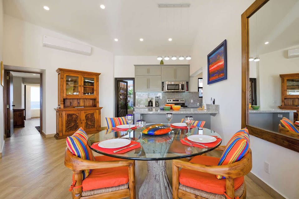Chic dining area, perfect for meals.
