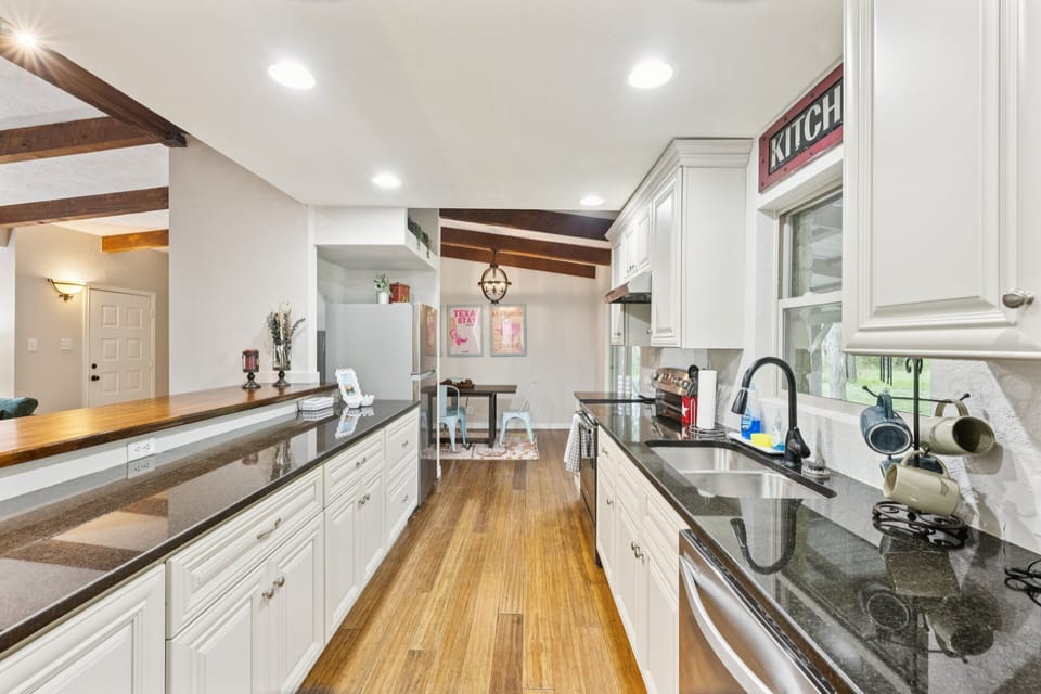 Indoors, Floor, Flooring, Kitchen, Chair