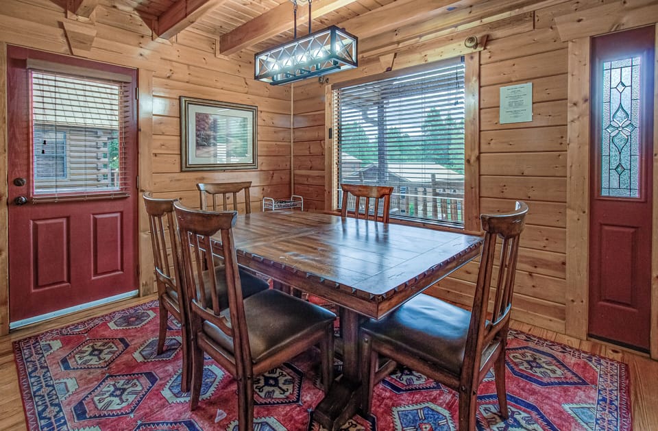 Large dining table for family meals