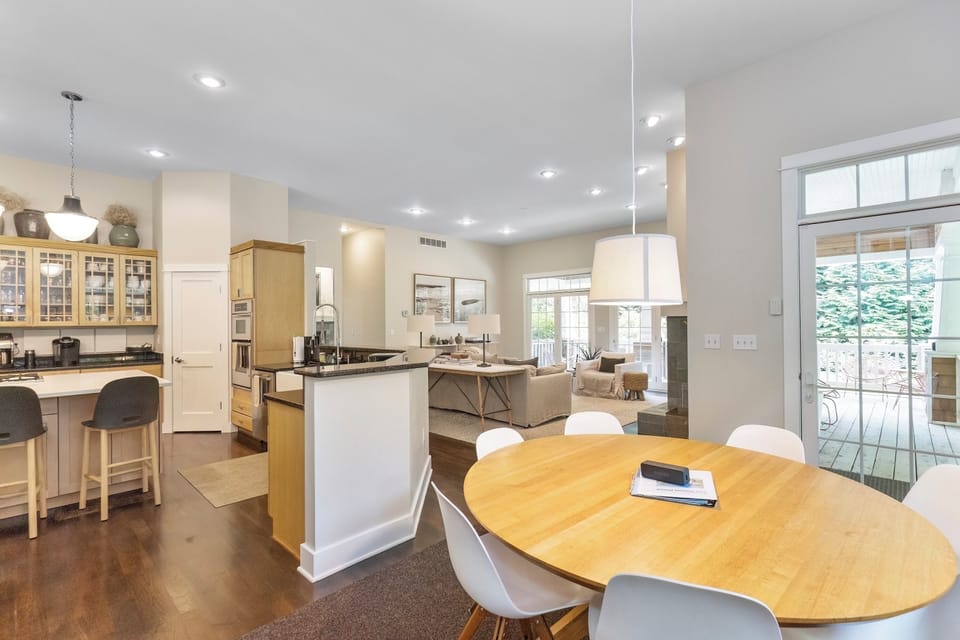 Kitchen with large dining table