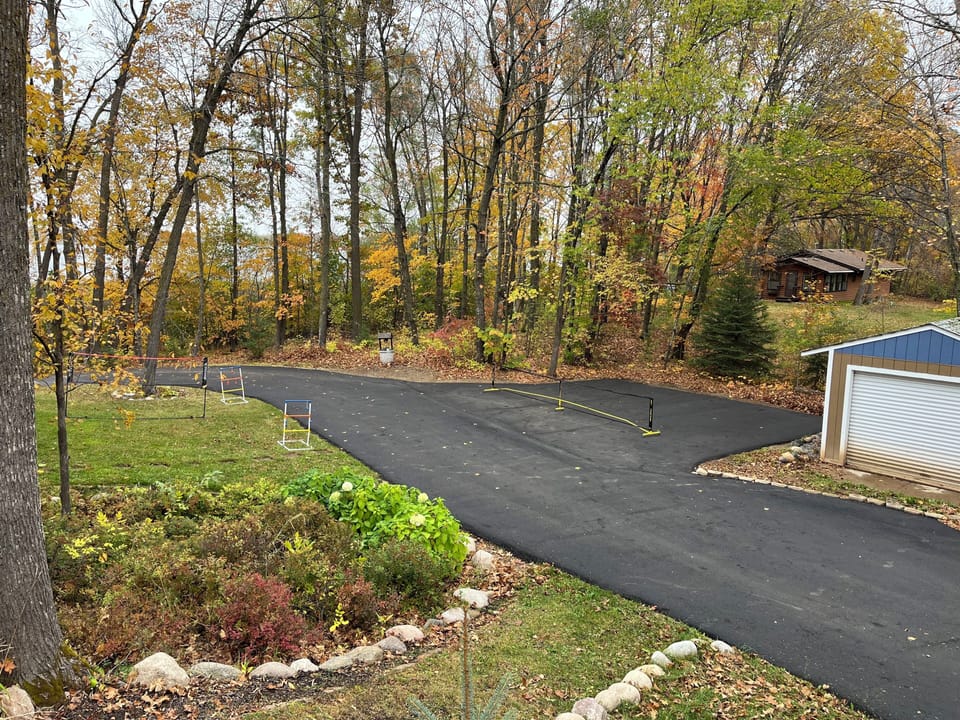 Pickleball, badminton, and basketball hoop
