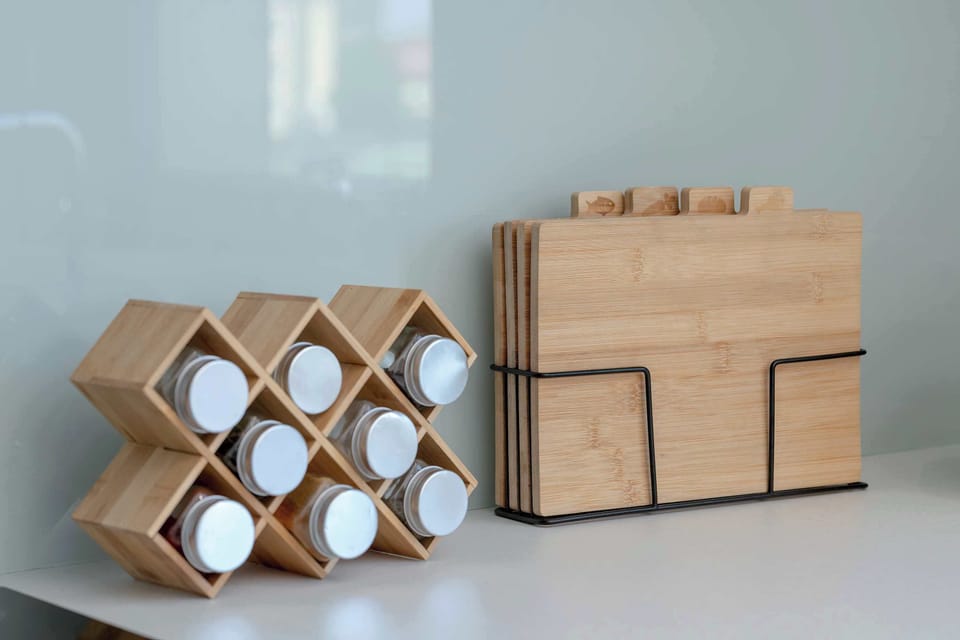 The kitchen offers a functional layout for convenient cooking.