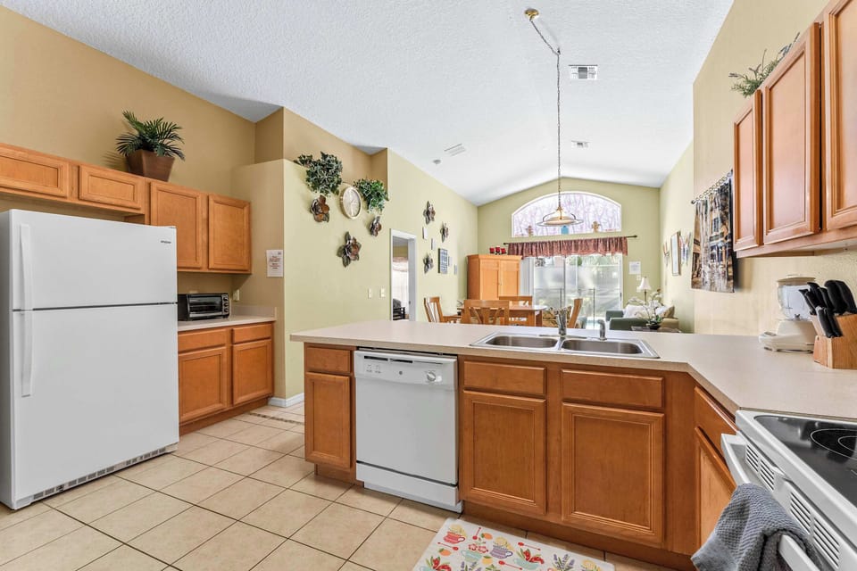 Meals will be made easy in the full kitchen 