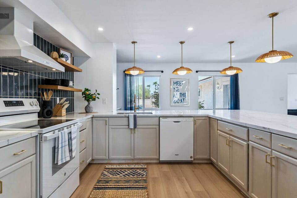 Our fully stocked kitchen makes cooking and entertaining simple and enjoyable.