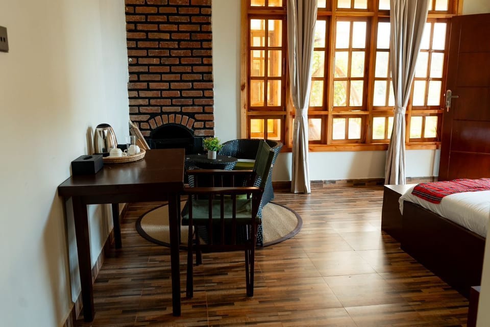 Double Room, Garden View | Desk, laptop workspace, free WiFi