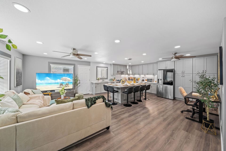 Enjoy meals, games, or a movie night—all in one open and inviting layout.