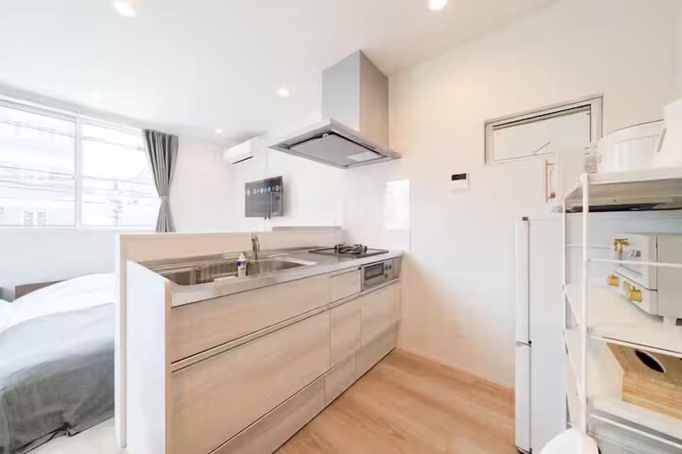 Basic Apartment, City View | Private kitchen