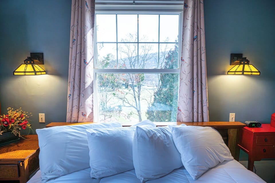 Wake up to soft daylight and peaceful window views.