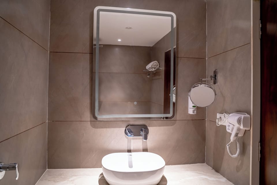 Free toiletries, hair dryer, slippers, bidet